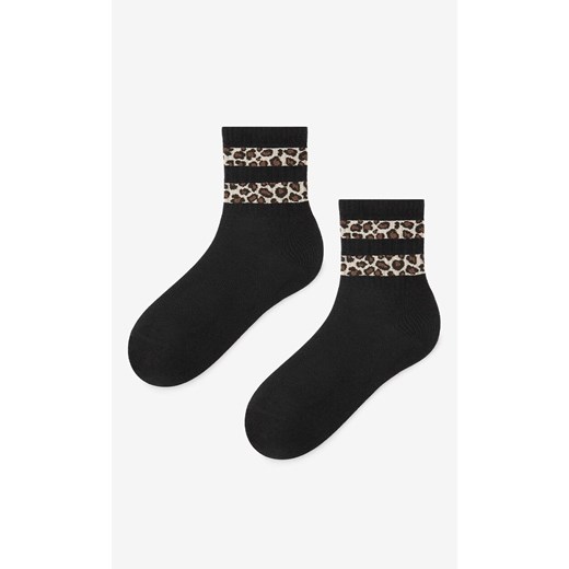 Marilyn skarpetki damskie z panterkowym wzorem czarne Panther Stripes, Kolor czarny, Rozmiar 36-40, Marilyn - id: 217773 - marki Marilyn - 186163366 Marilyn skarpetki damskie z panterkowym wzorem czarne Panther Stripes, Kolor czarny, Rozmiar 36-40, Marilyn ze sklepu Intymna w kategorii Skarpetki damskie - zdjęcie 186163366