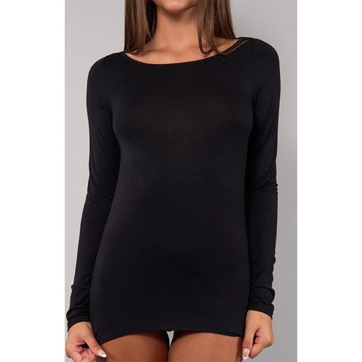 Bluzka damska z długim rękawem czarna Today 6014, Kolor czarny, Rozmiar S, Sielei ze sklepu Intymna w kategorii Bluzki damskie - zdjęcie 186163669