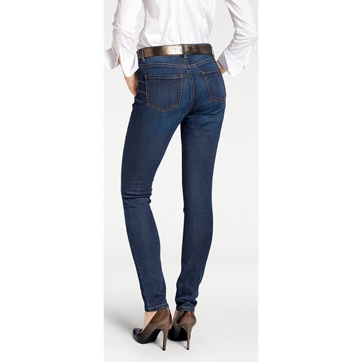Heine Dżinsy - Slim fit - w kolorze granatowym Heine 34 promocyjna cena Limango Polska