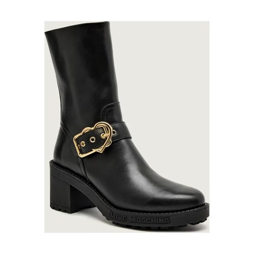 Love Moschino Skórzane botki na słupku ze sklepu Gomez Fashion Store w kategorii Botki - zdjęcie 186164335