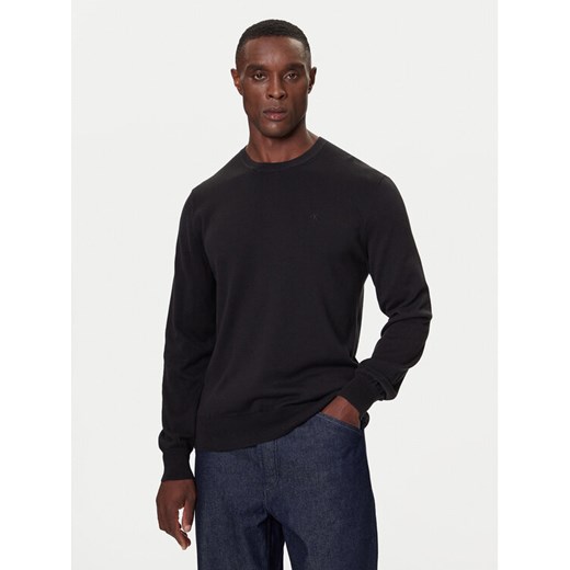 Calvin Klein Sweter LV040BM343 Czarny Regular Fit ze sklepu MODIVO w kategorii Swetry męskie - zdjęcie 186167325
