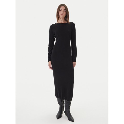 Kontatto Sukienka dzianinowa 3M0964C Czarny Slim Fit ze sklepu MODIVO w kategorii Sukienki - zdjęcie 186167326
