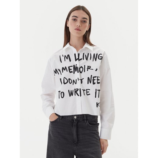 Karl Lagerfeld Jeans Koszula A4W11006 Biały Regular Fit ze sklepu MODIVO w kategorii Koszule damskie - zdjęcie 186167329