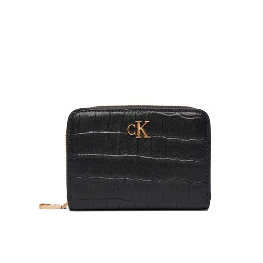 Calvin Klein Portfel Ck Croc Medium Flap Zip Around LV04F1095G Czarny - id: 8719849945114 - marki Calvin Klein - 186167335 Calvin Klein Portfel Ck Croc Medium Flap Zip Around LV04F1095G Czarny ze sklepu MODIVO w kategorii Portfele damskie - zdjęcie 186167335