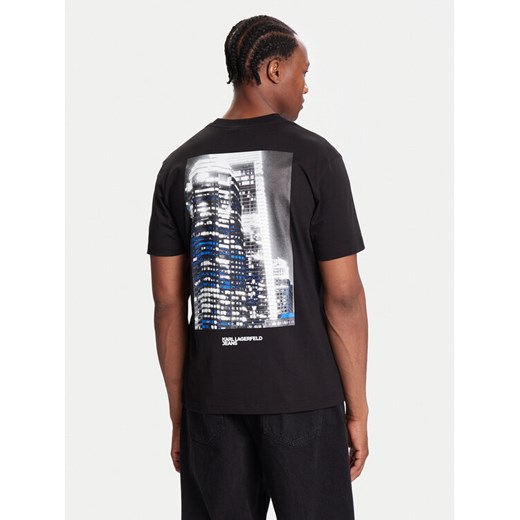 Karl Lagerfeld Jeans T-Shirt A4M17025 Czarny Regular Fit ze sklepu MODIVO w kategorii T-shirty męskie - zdjęcie 186167386