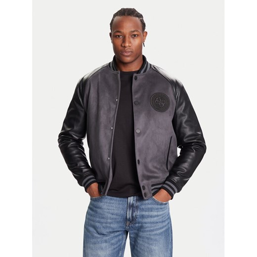 Guess Kurtka bomber M5BL2B K1062 Szary Regular Fit ze sklepu MODIVO w kategorii Kurtki męskie - zdjęcie 186167387