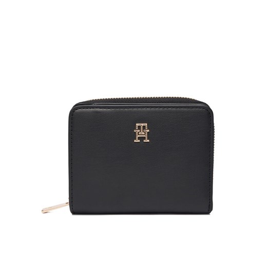 Tommy Hilfiger Portfel Th Icon Med Za Flap AW0AW17742 Czarny ze sklepu MODIVO w kategorii Portfele damskie - zdjęcie 186167507