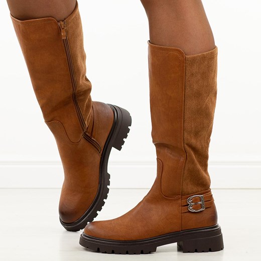 Camelowe kozaki damskie M.Daszyński 2508-3 ze sklepu suzana.pl w kategorii Kozaki damskie - zdjęcie 186168739