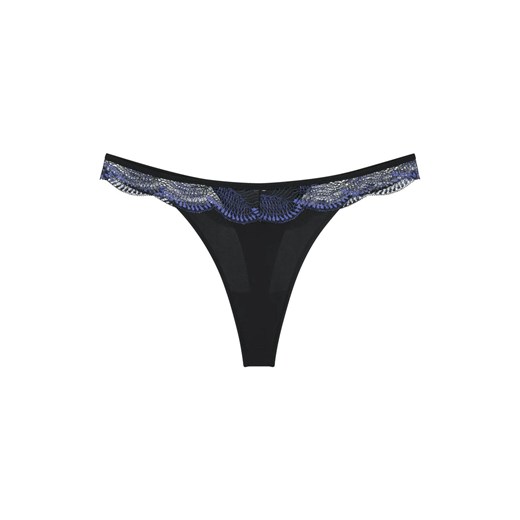 Triumph Stringi - Comfort Glam Kobiety Sztuczne włókno czarny jednolity ze sklepu vangraaf w kategorii Majtki damskie - zdjęcie 186169397