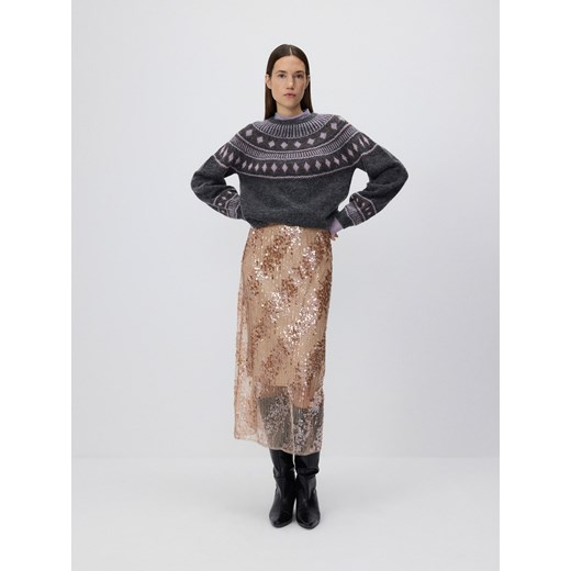 Reserved - Sweter z dodatkiem moheru - wielobarwny Reserved L promocja Reserved