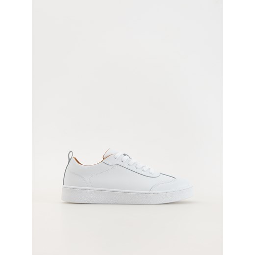 Reserved - Skórzane sneakersy - biały Reserved 45 okazja Reserved
