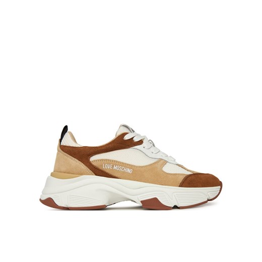 Sneakersy LOVE MOSCHINO JA15246G0NIQF10B Beżowy ze sklepu eobuwie.pl w kategorii Buty sportowe damskie - zdjęcie 186171136