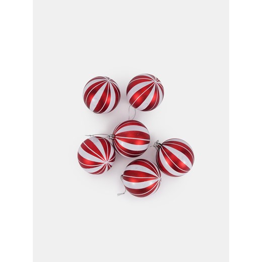 Sinsay - Bombki choinkowe 6 pack - czerwony Sinsay One Size Sinsay
