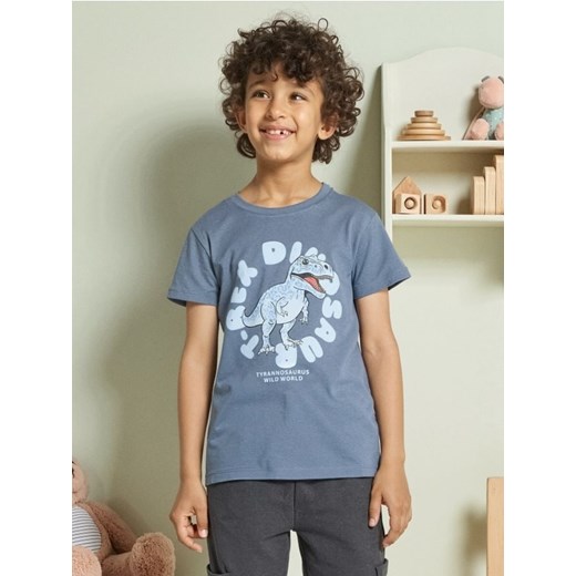 Sinsay - Koszulka z motywem dinozaura - szary ze sklepu Sinsay w kategorii T-shirty chłopięce - zdjęcie 186172939