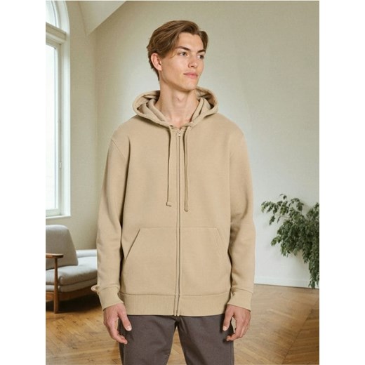 Sinsay - Rozpinana bluza z kapturem i kieszeniami - beżowy Sinsay 2XL Sinsay