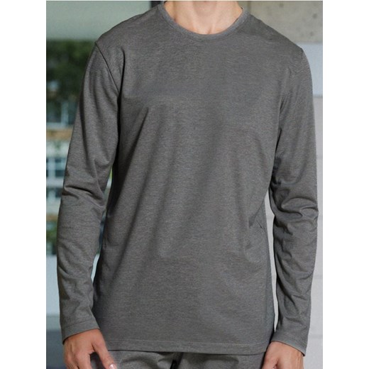 Sinsay - Bawełniana koszulka z długimi rękawami - szary ze sklepu Sinsay w kategorii T-shirty męskie - zdjęcie 186173116