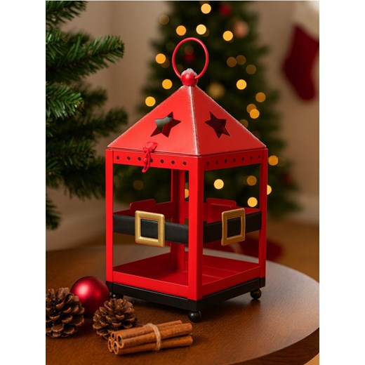 Sinsay - Świecznik ze świątecznym motywem Mikołaja - czerwony ze sklepu Sinsay w kategorii Dekoracje bożonarodzeniowe - zdjęcie 186173197