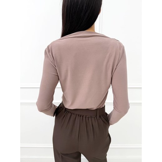 Cappuccino Bluzka z Lejącym Dekoltem Modnakiecka.pl 36 ModnaKiecka.pl