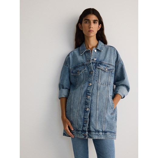 Reserved - Denimowa kurtka - niebieski ze sklepu Reserved w kategorii Kurtki damskie - zdjęcie 186174315
