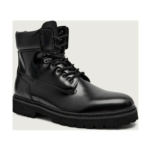 HUGO Buty wysokie Draven_halb_bo | z dodatkiem skóry ze sklepu Gomez Fashion Store w kategorii Buty zimowe męskie - zdjęcie 186175117