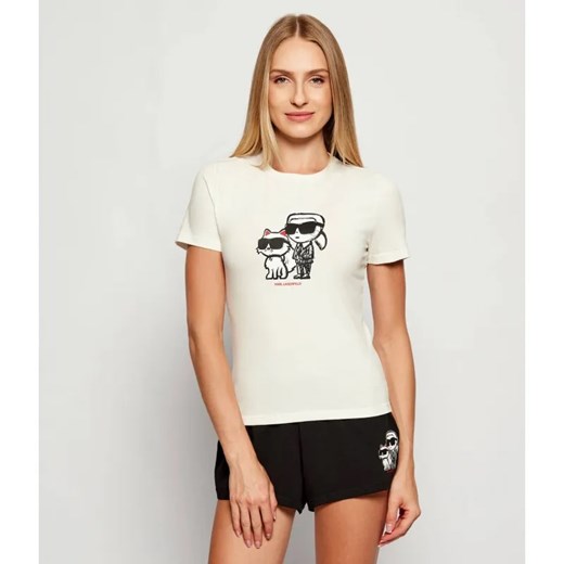 Karl Lagerfeld Góra od piżamy IKON | Regular Fit ze sklepu Gomez Fashion Store w kategorii Piżamy damskie - zdjęcie 186175256