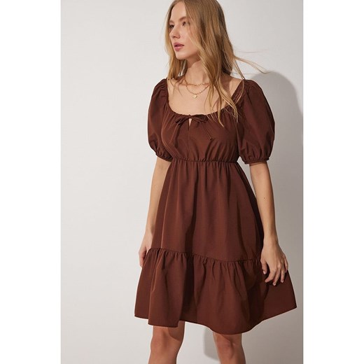 Happiness Istanbul Sukienka w kolorze ciemnobrązowym ze sklepu Limango Polska w kategorii Sukienki - zdjęcie 186176338