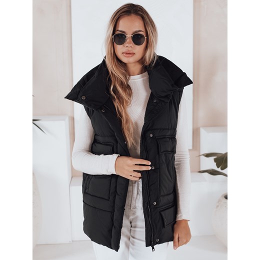 Kamizelka damska oversize OMALIS czarna Dstreet TY3286 ze sklepu DSTREET.PL w kategorii Kamizelki damskie - zdjęcie 186177009