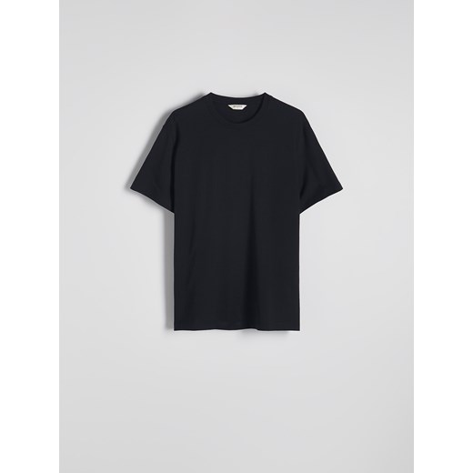 Reserved - Bawełniany t-shirt regular - czarny ze sklepu Reserved w kategorii T-shirty męskie - zdjęcie 186178347