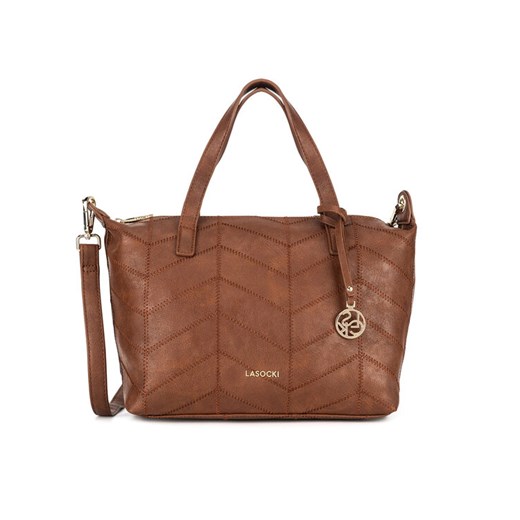 Torebka Lasocki C-LSK-K-018-06 Brązowy ze sklepu eobuwie.pl w kategorii Torby Shopper bag - zdjęcie 186179437