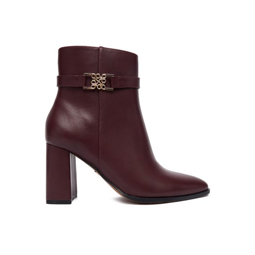 Botki Nine West CEO-NASIRA-01 Bordowy ze sklepu eobuwie.pl w kategorii Botki - zdjęcie 186179506