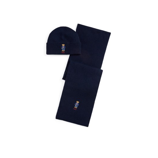 Zestaw Szalik i Czapka Polo Ralph Lauren 449P02050002 Granatowy ze sklepu eobuwie.pl w kategorii Czapki zimowe męskie - zdjęcie 186179567