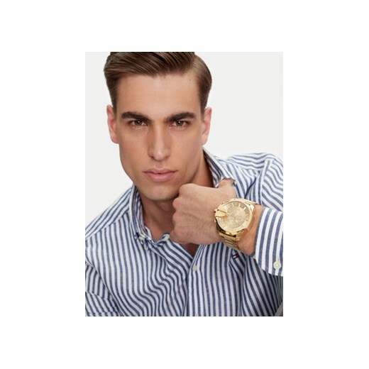 Zegarek Diesel Mega Chief DZ4360 Złoty Diesel OS eobuwie.pl