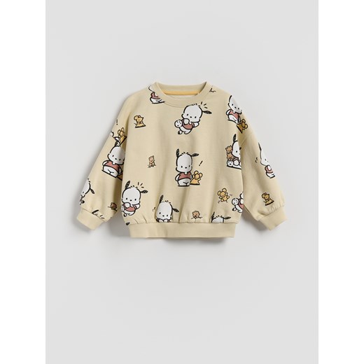Reserved - Bawełniana bluza Pochacco - beżowy ze sklepu Reserved w kategorii Bluzy chłopięce - zdjęcie 186181948