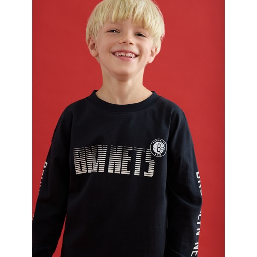 Reserved - Longsleeve Brooklyn Nets NBA - czarny ze sklepu Reserved w kategorii T-shirty chłopięce - zdjęcie 186182057