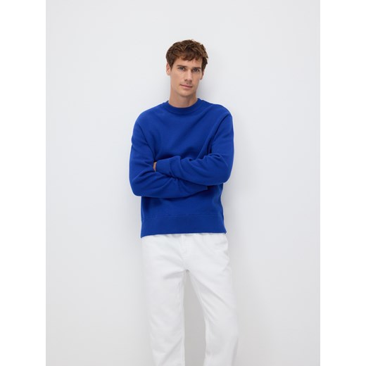 Reserved - Bawełniany sweter - niebieski ze sklepu Reserved w kategorii Swetry męskie - zdjęcie 186182068