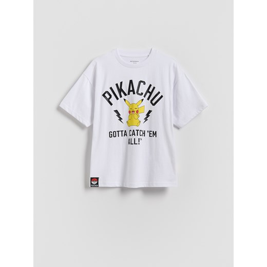 Reserved - Bawełniany t-shirt Pokemon - biały ze sklepu Reserved w kategorii T-shirty chłopięce - zdjęcie 186182116