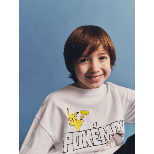Reserved - T-shirt Pokémon - złamana biel ze sklepu Reserved w kategorii T-shirty chłopięce - zdjęcie 186182177