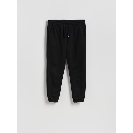 Reserved - Spodnie dresowe regular fit - czarny ze sklepu Reserved w kategorii Spodnie męskie - zdjęcie 186182287