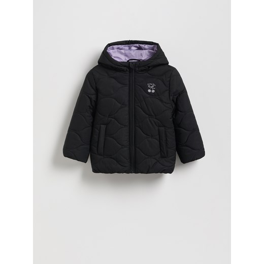 Reserved - Pikowana kurtka z kapturem - czarny ze sklepu Reserved w kategorii Kurtki dziewczęce - zdjęcie 186182319