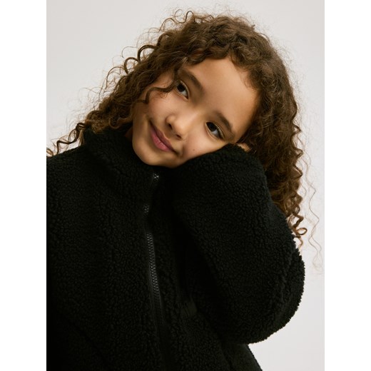 Reserved - Kurtka z imitacji baranka - czarny ze sklepu Reserved w kategorii Kurtki dziewczęce - zdjęcie 186182479