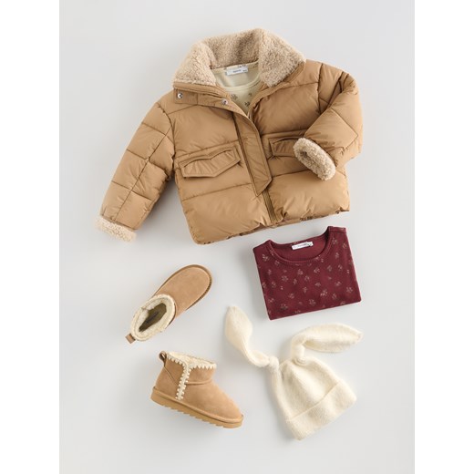 Reserved - Pikowana kurtka z ociepleniem - brązowy ze sklepu Reserved w kategorii Kurtki dziewczęce - zdjęcie 186182569