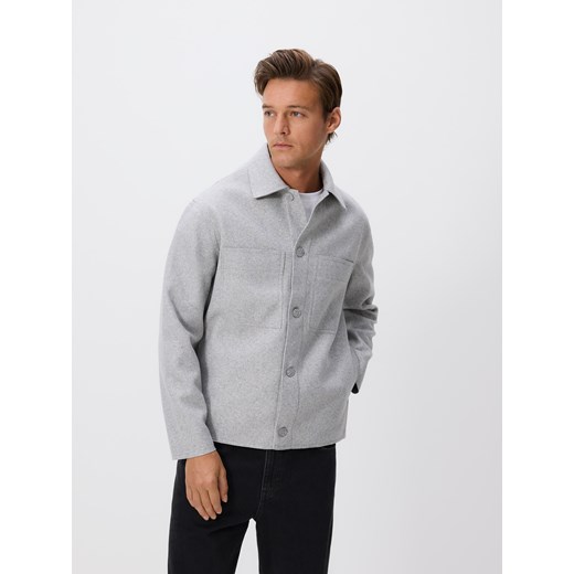 Reserved - Kurtka koszulowa - jasnoszary ze sklepu Reserved w kategorii Kurtki męskie - zdjęcie 186182828