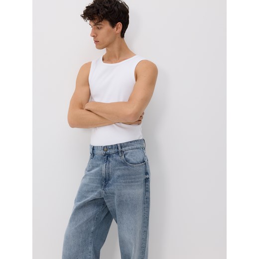 Reserved - Bawełniany tank top - biały ze sklepu Reserved w kategorii T-shirty męskie - zdjęcie 186183057