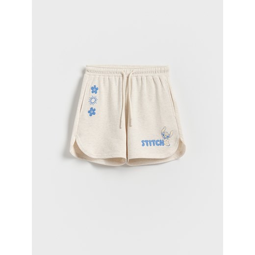 Reserved - Szorty Lilo i Stitch - beżowy ze sklepu Reserved w kategorii Spodenki dziewczęce - zdjęcie 186183456