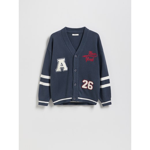 Reserved - Bawełniany kardigan - granatowy ze sklepu Reserved w kategorii Swetry chłopięce - zdjęcie 186183619