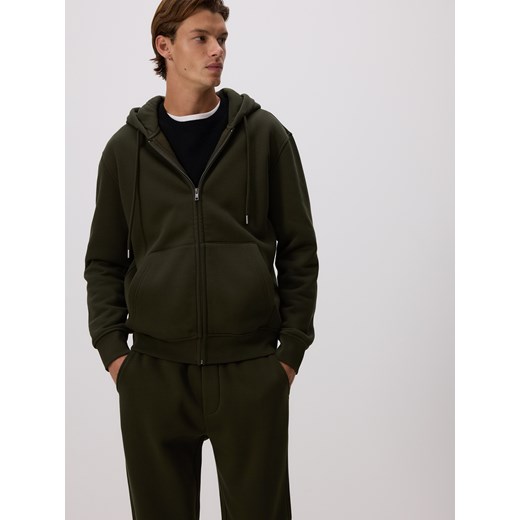 Reserved - Bluza z kapturem - ciemnozielony ze sklepu Reserved w kategorii Bluzy męskie - zdjęcie 186183856