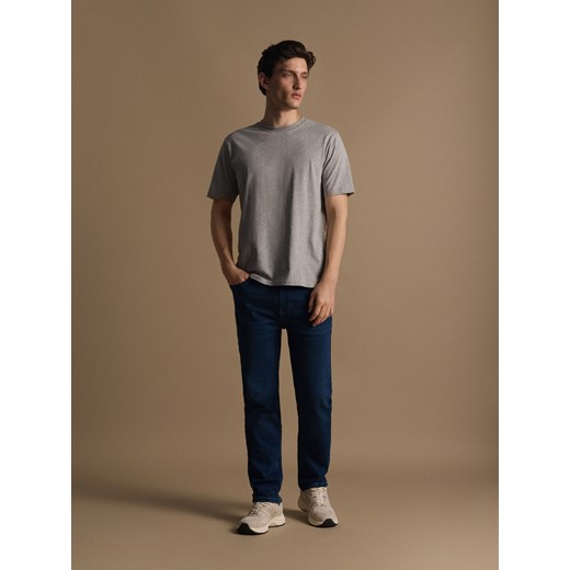 Reserved - Bawełniany t-shirt regular fit - szary ze sklepu Reserved w kategorii T-shirty męskie - zdjęcie 186184017
