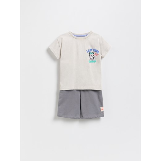 Reserved - Komplet Mickey Mouse - beżowy Reserved 5-2 lata) okazja Reserved