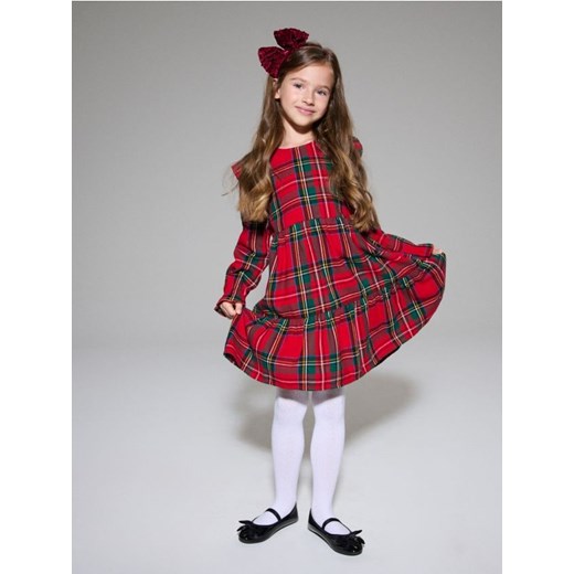 Sinsay - Sukienka w kratę z falbanami - wielobarwny ze sklepu Sinsay w kategorii Sukienki dziewczęce - zdjęcie 186185578