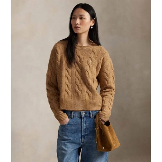 POLO RALPH LAUREN Wełniany sweter | Loose fit | z dodatkiem kaszmiru ze sklepu Gomez Fashion Store w kategorii Swetry damskie - zdjęcie 186185675